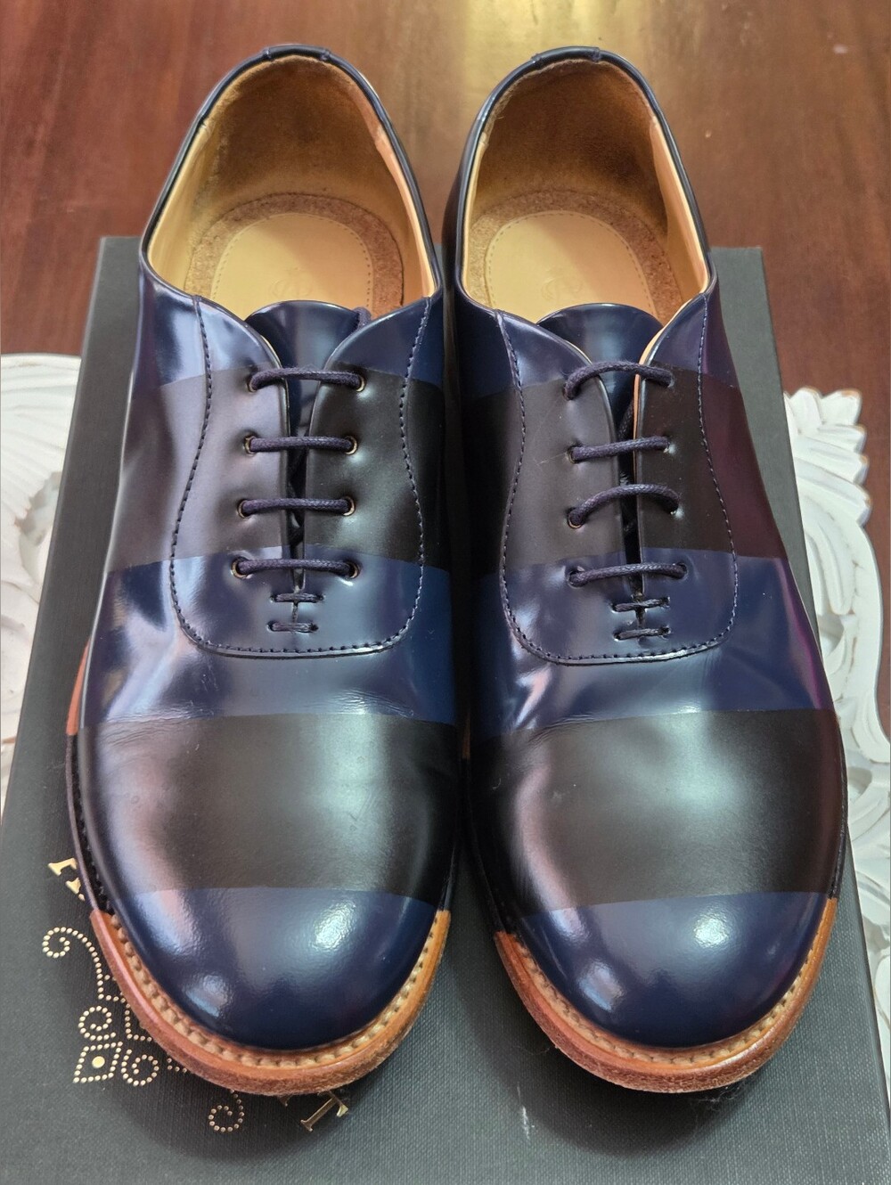 The Office Of Angela Scott Mr Smith Oxford In Ocean Size 38.5 - Picture 5 of 12